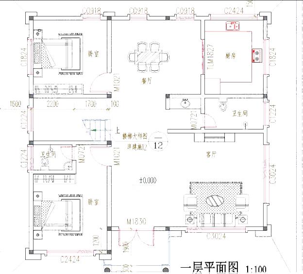 方正戶型別墅設(shè)計(jì)圖，12×12帶臥室套房，您值得選擇！