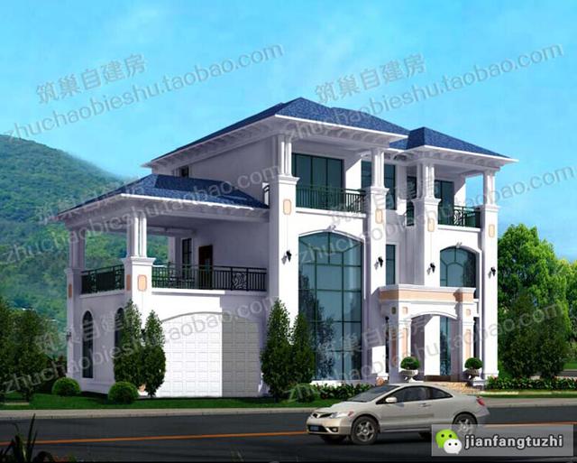 4套三層別墅設計圖，每一款都帶落地窗和車庫，彰顯現(xiàn)代時尚！