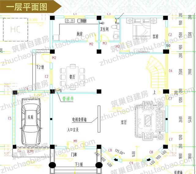 5款別墅設(shè)計(jì)圖，造價低廉，建筑結(jié)構(gòu)水電齊全。