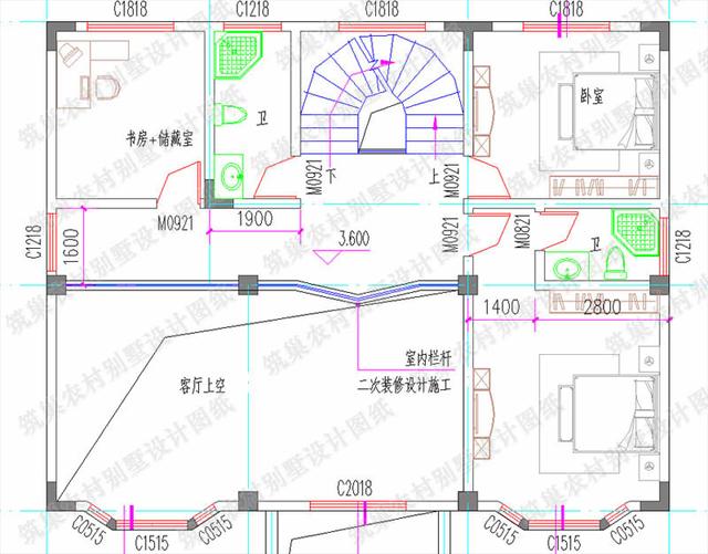 5款別墅設(shè)計(jì)圖，造價低廉，建筑結(jié)構(gòu)水電齊全。