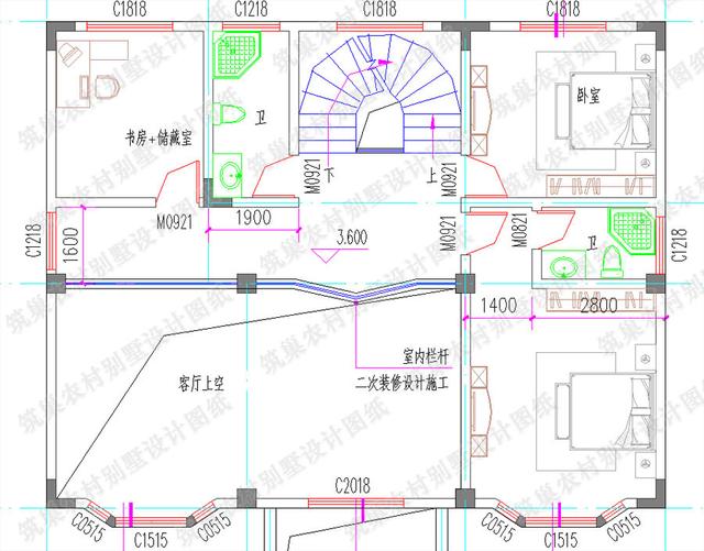 5款別墅設(shè)計(jì)圖，造價低廉，建筑結(jié)構(gòu)水電齊全。