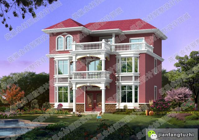 5款別墅設(shè)計(jì)圖，造價低廉，建筑結(jié)構(gòu)水電齊全。