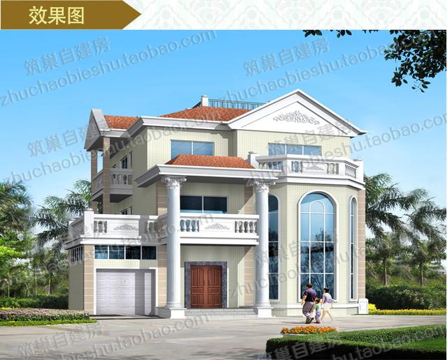 5款別墅設(shè)計(jì)圖，造價低廉，建筑結(jié)構(gòu)水電齊全。