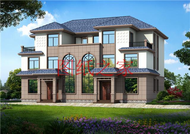 分享5套三層雙拼別墅設(shè)計(jì)圖，兄弟倆齊心協(xié)力建別墅！