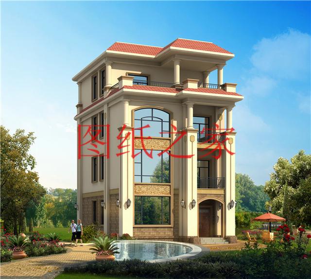 小戶型四層別墅圖，占地110平米左右，小巧精致、簡單大氣！