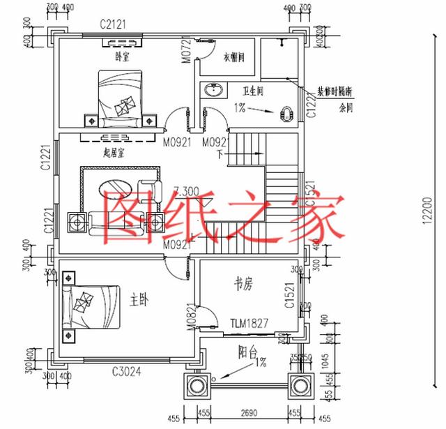 小戶型四層別墅圖，占地110平米左右，小巧精致、簡單大氣！