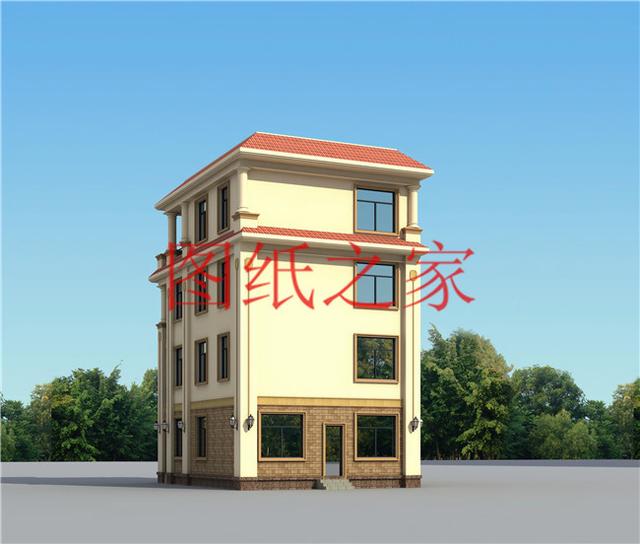 小戶型四層別墅圖，占地110平米左右，小巧精致、簡單大氣！