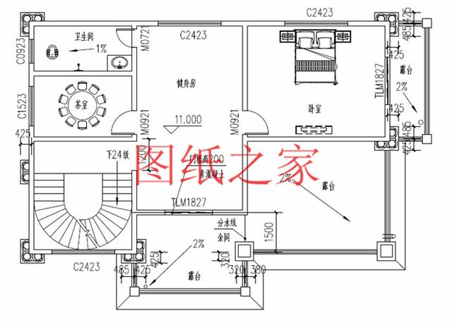 小戶型四層別墅圖，占地110平米左右，小巧精致、簡單大氣！