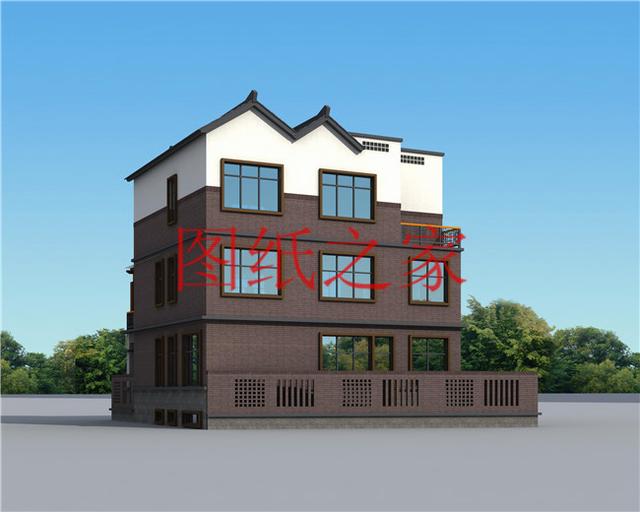 小戶型四層別墅圖，占地110平米左右，小巧精致、簡單大氣！