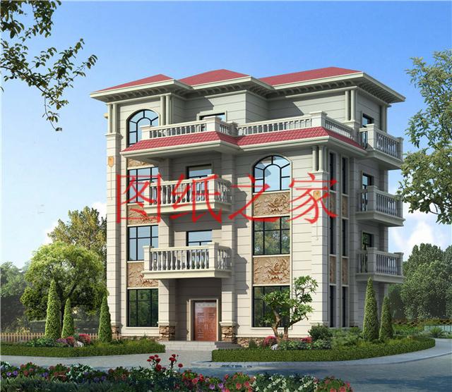 小戶型四層別墅圖，占地110平米左右，小巧精致、簡單大氣！