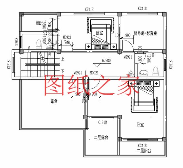 小戶型四層別墅圖，占地110平米左右，小巧精致、簡單大氣！
