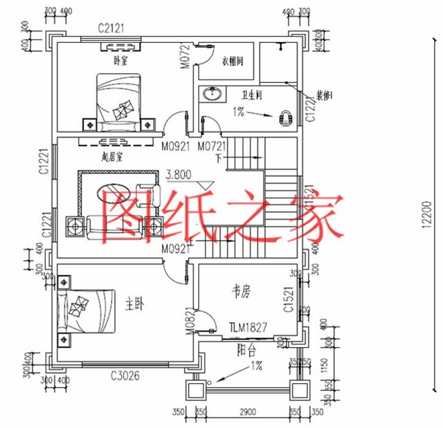 小戶型四層別墅圖，占地110平米左右，小巧精致、簡單大氣！