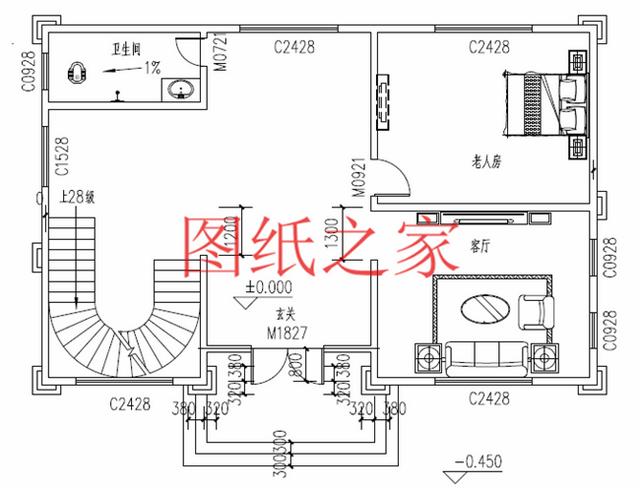 小戶型四層別墅圖，占地110平米左右，小巧精致、簡單大氣！