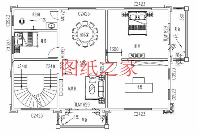 小戶型四層別墅圖，占地110平米左右，小巧精致、簡單大氣！