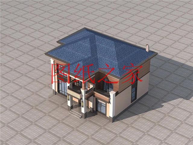 簡約美觀、經濟實用的二層別墅設計圖，非常符合您建房的實際需要！