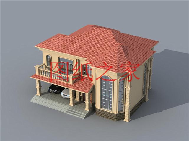 簡約美觀、經濟實用的二層別墅設計圖，非常符合您建房的實際需要！