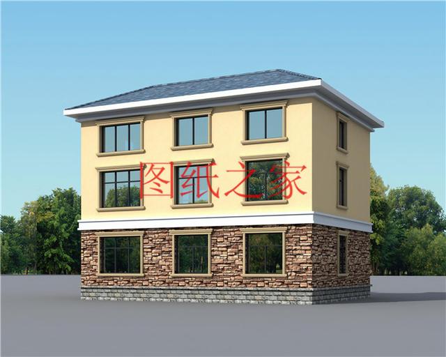 30萬三層別墅設(shè)計(jì)圖，100平米的方正戶型，舒適宜居、美觀大氣！