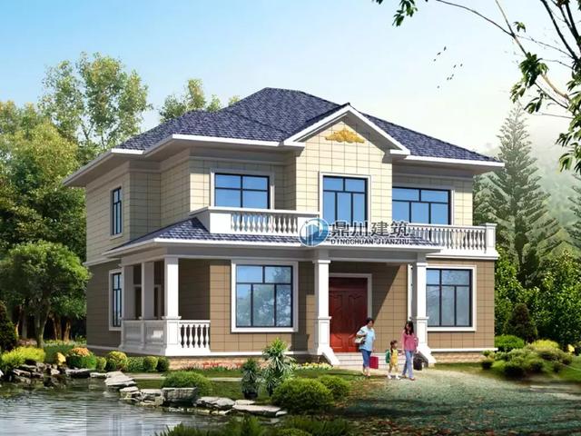 農(nóng)村二層別墅設(shè)計(jì)圖，6臥3廳1書房帶堂屋，年輕人最愛的戶型！