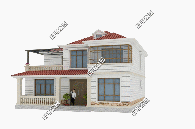 田園別墅設(shè)計(jì)圖，內(nèi)外兼修，設(shè)計(jì)獨(dú)特，外觀靚麗。