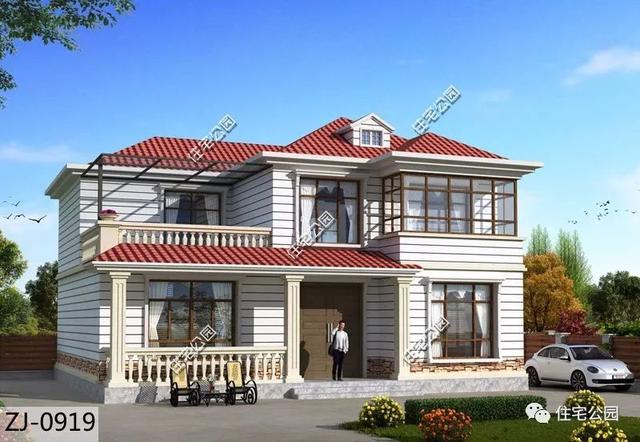 田園別墅設(shè)計(jì)圖，內(nèi)外兼修，設(shè)計(jì)獨(dú)特，外觀靚麗。