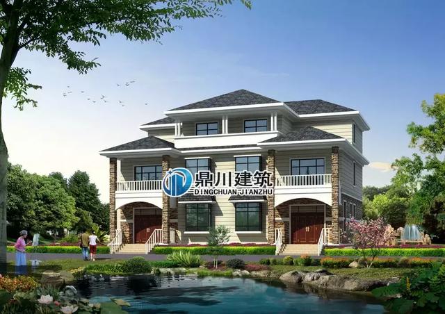 8套雙拼別墅設(shè)計(jì)圖，兄弟別墅這樣建，氣派實(shí)用有面子。