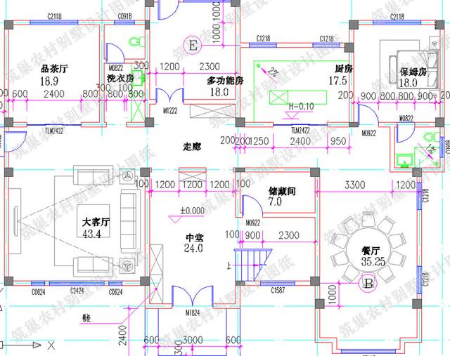 經(jīng)典熱款三層別墅設(shè)計(jì)圖，多露臺(tái)+挑空客廳設(shè)計(jì)。