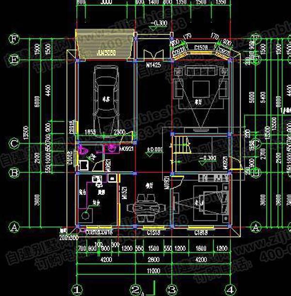 11×12米三層帶車庫別墅設(shè)計圖，框架結(jié)構(gòu)，大氣實用！