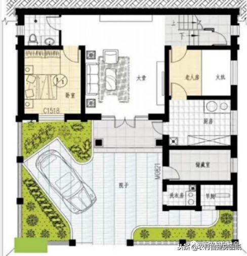 3款中式帶院別墅設(shè)計(jì)圖，你與世外桃源就差一個(gè)庭院！
