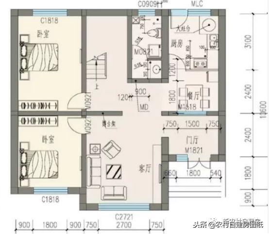 3款中式帶院別墅設(shè)計(jì)圖，你與世外桃源就差一個(gè)庭院！