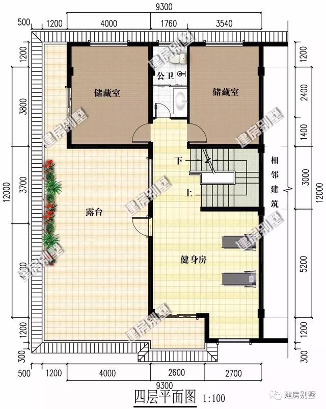 平屋頂+大露臺農(nóng)村自建房，室外晾曬空間多。