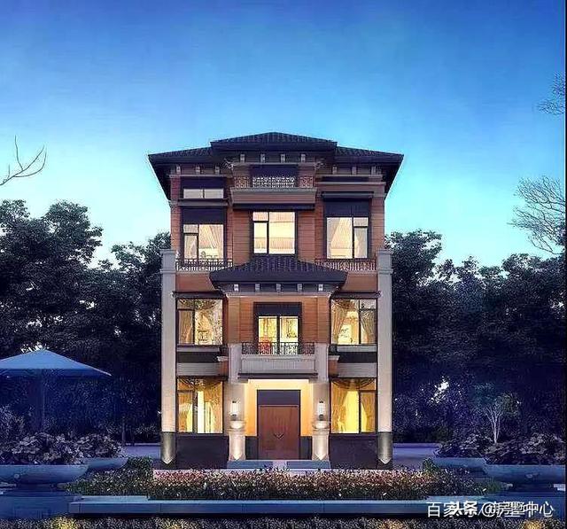 三層新中式別墅設(shè)計圖，外觀獨(dú)特精美，這樣的房子才值得傳承