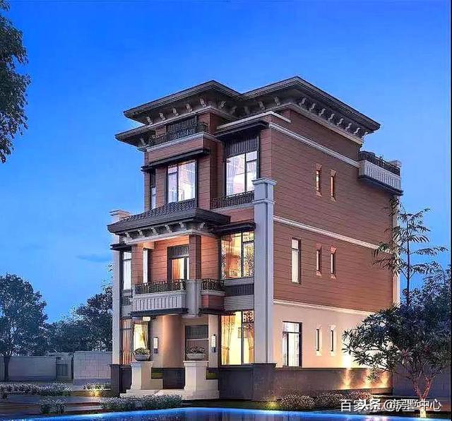 三層新中式別墅設(shè)計圖，外觀獨(dú)特精美，這樣的房子才值得傳承