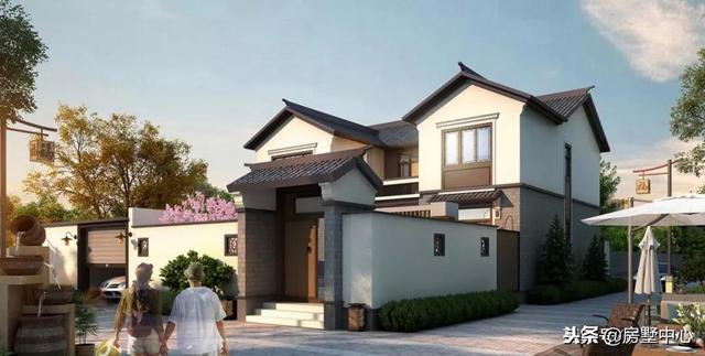 新中式園林別墅設(shè)計圖，一間中庭連兩家，兄弟同心父母樂！