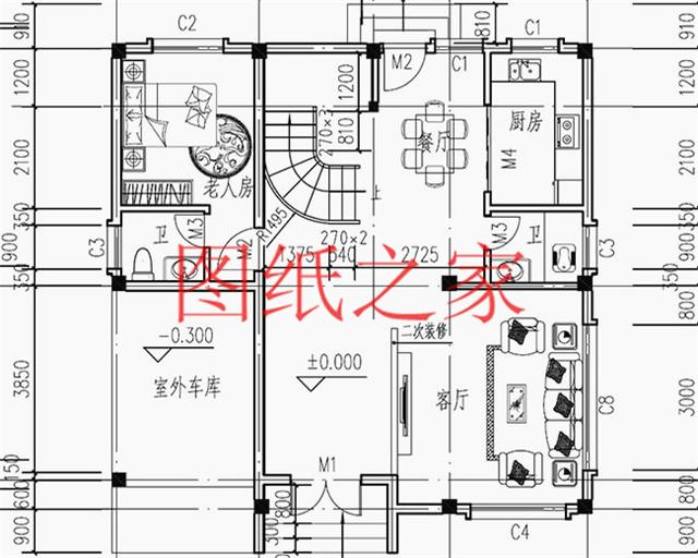 開(kāi)間只有10米，占地不到100平的三層別墅設(shè)計(jì)圖，霸氣外漏！