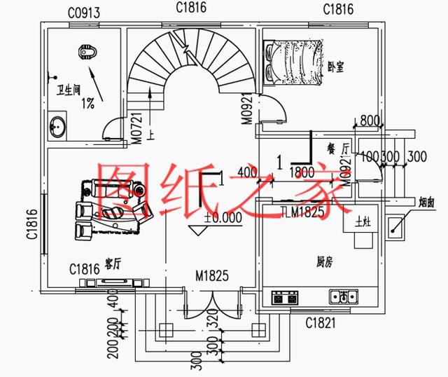 開(kāi)間只有10米，占地不到100平的三層別墅設(shè)計(jì)圖，霸氣外漏！