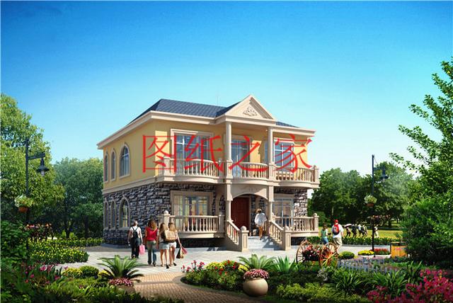 時尚小戶型獨棟二層別墅圖，占地100平左右，夠用也不浪費！