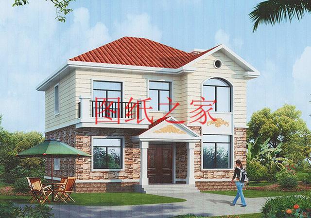 時尚小戶型獨棟二層別墅圖，占地100平左右，夠用也不浪費！