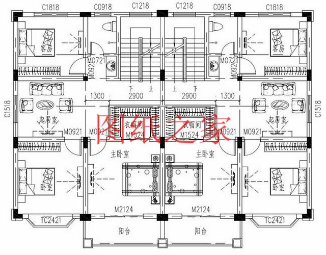 3套兄弟雙拼別墅戶型平面圖，比獨棟更美觀大氣！