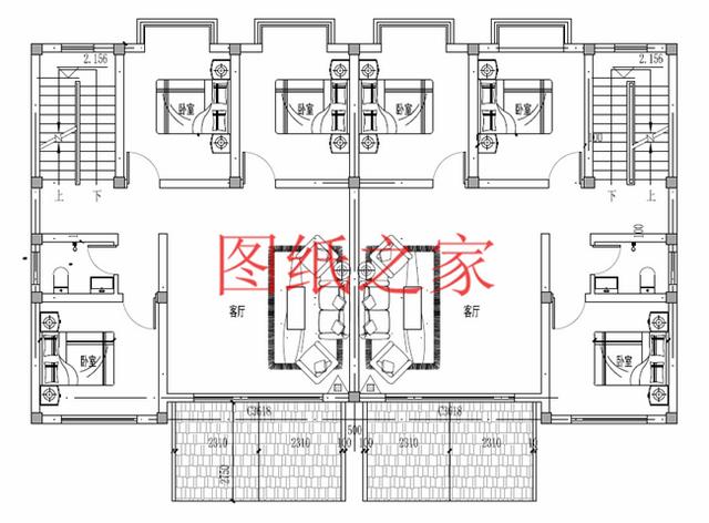 3套兄弟雙拼別墅戶型平面圖，比獨棟更美觀大氣！