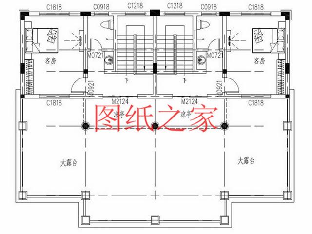 3套兄弟雙拼別墅戶型平面圖，比獨棟更美觀大氣！