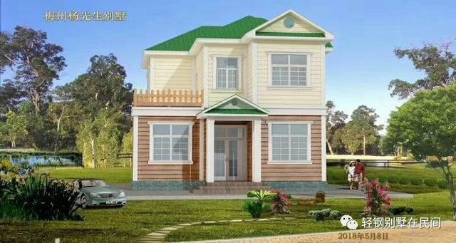 實(shí)拍一個(gè)月完工輕鋼別墅，建好后外觀(guān)好看