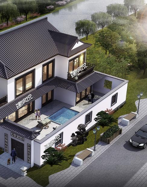 帶院子的中式別墅戶型圖，這才是成功人該有的生活