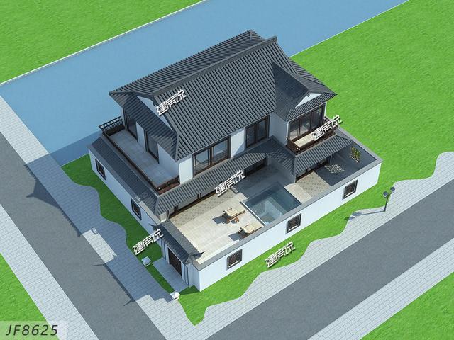 帶院子的中式別墅戶型圖，這才是成功人該有的生活