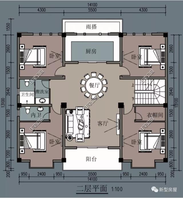 5套帶地下室農(nóng)村自建房設(shè)計圖，好看又實用