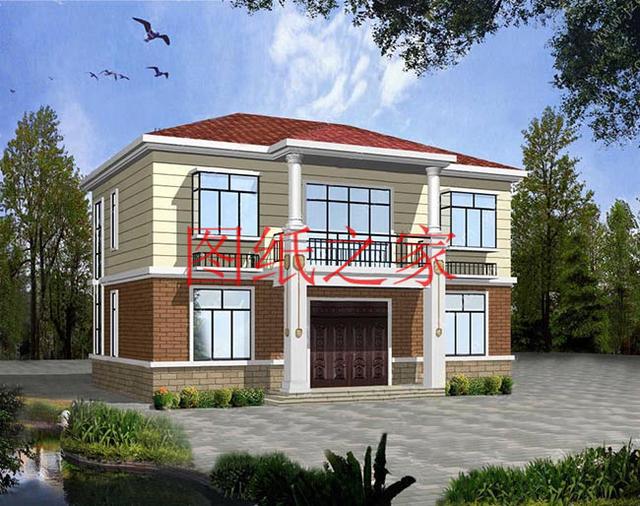 戶型方正的二層別墅圖，占地120平進深9米多，非常符合農(nóng)村需求！