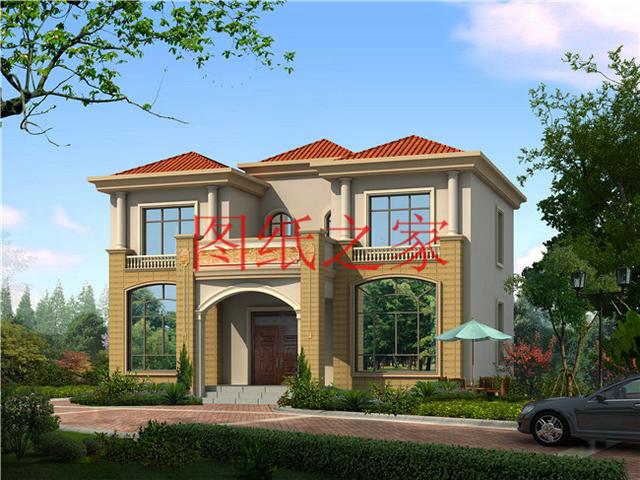 戶型方正的二層別墅圖，占地120平進深9米多，非常符合農(nóng)村需求！