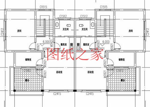 5套三層雙拼別墅方案，單戶100平左右，對(duì)稱設(shè)計(jì)彰顯房屋氣勢(shì)！