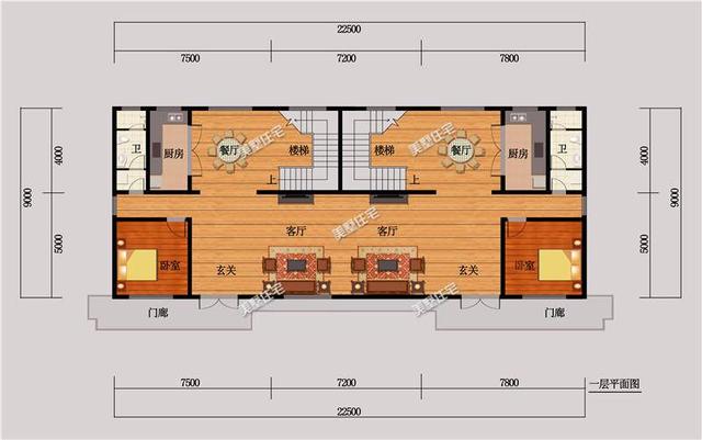 5款農(nóng)村雙拼別墅設計圖，有兄弟這樣建房，走出去超有面子