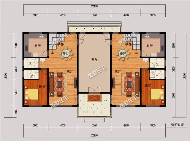 5款農(nóng)村雙拼別墅設計圖，有兄弟這樣建房，走出去超有面子