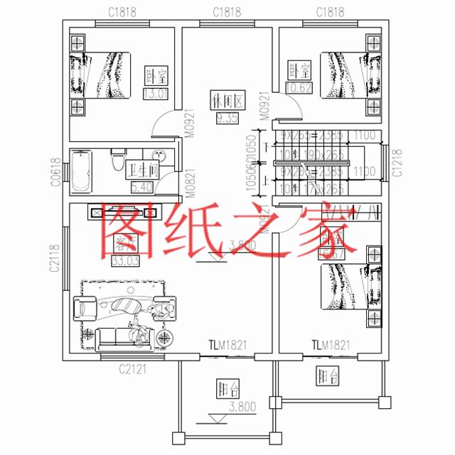 11X11米農(nóng)村三層別墅設(shè)計(jì)圖紙，省錢又省地，是你最好的選擇！
